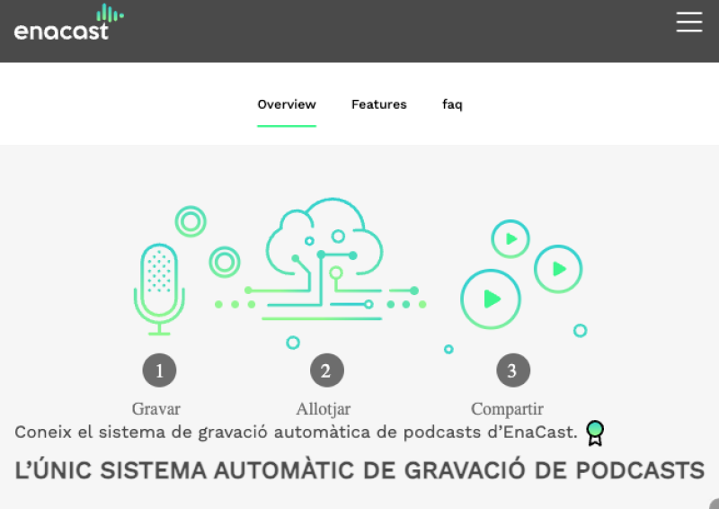 Gravació de pòdcasts d'Enacast